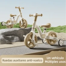 ¡Todo en Uno! Triciclo Infantil 2 en 1 de Bebé a Niño - Bicicleta sin Pedales + Triciclo con Pedales, Ajustable (1-5 Años) - Verde Lima - Ver 3