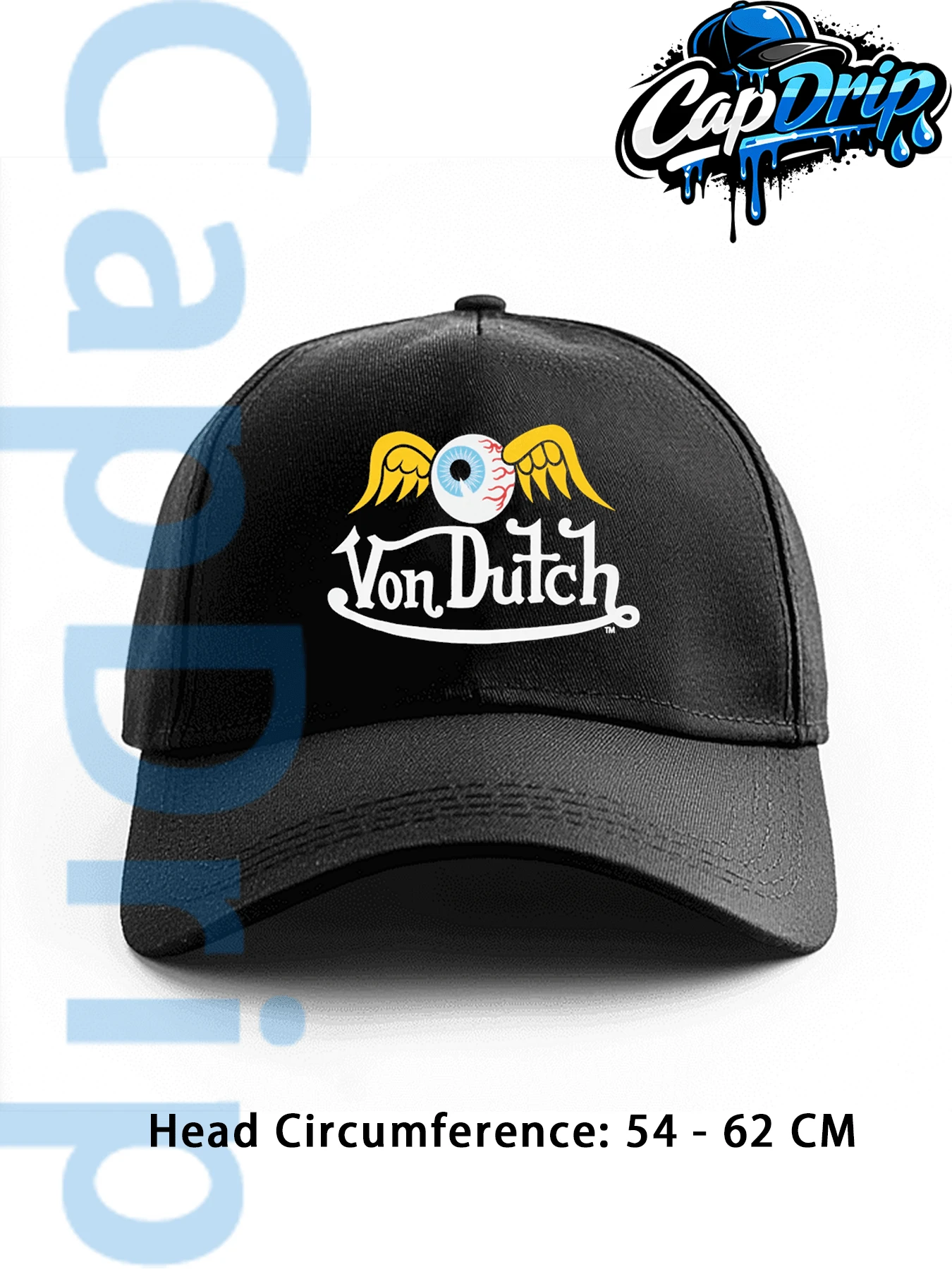 Black 1pc Unisex Von-Dutchs Print Baseball Cap, Sun Hat, Curved Brim, Dad Cap. Suitable For Daily Use And Outdoor Activities. Outdoor Adjustable Sun Cap. Spring-Summer Travel, Tourism, Beach Vacation Hat. - 黑色 - 查看 1