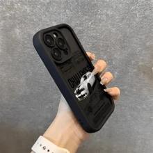 Esta funda para teléfono con estampado del Dodge Challenger es compatible con Apple  16E/15/14/13/12/11/PRO/PLUS/PROMAX/MINI, S/A/M/NOTE, S/G/EDGE/E, Transition Spark/HANTOM/CAMON/INFINIX, Honor 400/PLAY/X/Y, OPPO Reno/A/F, 14/Redmi/POCO/NOTE y otros modelos. Está fabricada con TPU transparente, sencillo, elegante y resistente. Es una opción ideal para San Valentín, Halloween, Navidad, para uso personal o como regalo. - Café integral - Ver 5