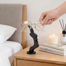 Unique Curved Glasses Holder, Elegant Artistic Storage Solution With Minimalist Design, Desktop Or Bedside Table Decoration, Holiday Gift, Office Desk Accessories - 查看 1
