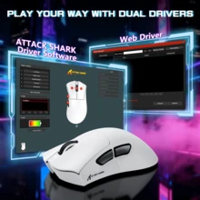 ATTACK SHARK V3 PRO 无线游戏鼠标，带磁吸充电底座，轻巧仅重 62 克，1K 轮询率，25K DPI，PAW3311 传感器，支持有线/蓝牙/2.4G 三模连接，适用于 PC/笔记本电脑游戏玩家 | 2026 年圣诞礼物/新年礼物 - 彩色 - 查看 7