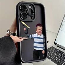 Esta funda infantil con estampado de pistola es compatible con Apple  16E/15/14/13/12/11/PRO/PLUS/PROMAX/MINI, S/A/M/NOTE, S/G/EDGE/E, Transition Spark/HANTOM/CAMON/INFINIX, Honor 400/PLAY/X/Y, OPPO Reno/A/F, 14/Redmi/POCO/NOTE y otros modelos. Está fabricada en TPU transparente, sencillo, elegante y resistente. Es una opción ideal para San Valentín, Halloween, Navidad, para uso personal o como regalo. - Negro - Ver 10