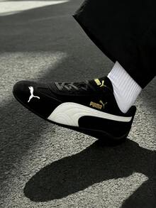 Giày thể thao PUMA Speedcat OG phiên bản nội địa Tết Nguyên Đán, giày chạy bộ thoải mái và thời trang, đế mỏng, da vải, giữ ấm ngoài trời, chống mài mòn, cổ thấp, giày phong cách thường ngày, unisex. - Bóng đen - Xem 6