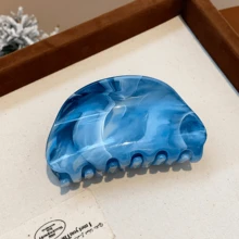 1个亚克力椭圆形扎染极简时尚发爪 - 彩色 - 查看 14