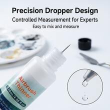 30毫升/120毫升喷笔稀释剂，丙烯颜料美术用品，专为喷笔设计，降低粘度，提高流动性，稀释丙烯颜料。 - A - 查看 6