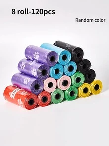 1 Roll/15 Pieces, 6 Rolls/90 Pieces, 8 Rolls/120 Pieces, 10 Rolls/150 Pieces, 20 Rolls/300 Pieces, 30 Rolls/450 Pieces. Pet Waste Bags, Dog Waste Bags, Leak-Proof And Convenient Dog Outdoor Waste Disposal Bags, Easy To Clean. - Multicolor - View 11