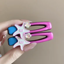 1对油滴星形时尚侧夹（鸭嘴夹） - 彩色 - 查看 11