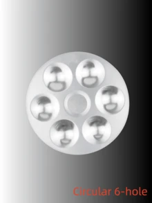 1pc/10Pcs Aluminum Art Palette Set, Round & Rectangle & Shell Shape Mix, Non-Stable Paint Mixing Plate, Ideal Gift For Sketch Drawing Student - Single Piece - View 2