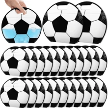 12个可重复使用的密封足球形派对礼品袋，竖底购物袋，适用于足球比赛日练习、生日礼物和足球派对用品，足球训练礼品袋 - A - 查看 2