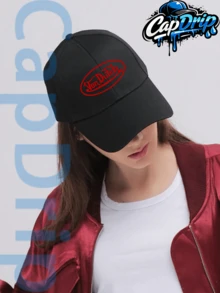 Black 1pc Unisex Von-Dutchs Print Baseball Cap, Sun Hat, Curved Brim, Dad Cap. Suitable For Daily Use And Outdoor Activities. Outdoor Adjustable Sun Cap. Spring-Summer Travel, Tourism, Beach Vacation Hat. - 黑色 - 查看 3