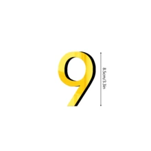 OUTANA 亚克力自粘可移除数字 0-9，可自由组合，适用于门牌号、酒店房间号、办公室号码、商店号码、储物柜标识、邮箱等。 - 南極 - 查看 40