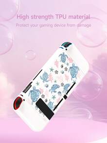 1pc Ocean Element Turtle Pattern Protective Case For Nintendo Switch 2 (2025) Game Console, Compatible With Switch NS/Switch OLED/Switch Lite, TPU Soft Shell, Universal Protective Cover, Switch Controller Protector, Switch Gaming Accessories, Anti-Drop, Anti-Slip, Scratch-Resistant, Stylish, Best Gift For Family And Friends - View 6