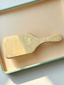 1 pieza Peine de cabello con cojín de aire personalizado con grabado láser, diseño de nombre con textura de perla acrílica brillante personalizada, regalo único para dama de honor, regalo para ella/mamá - Multicolor - Ver 13