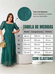 Long Tulle Dress With Glitter For Wedding, Party, Bridesmaid, Square Neckline. - Rosa - Xem 4