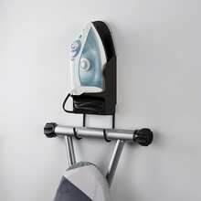 Iron Rack, Ironing Board Hook Iron Rack, Iron Storage Rack, Used For Ironing Board And Iron Storage, Home And Hotel Use, Wall Storage Rack, Closet Storage, Room Storage, Clothing Accessories, Iron Accessories - White - View 5