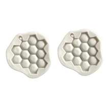 Molde de silicona hexagonal, herramientas de jabón de dibujos animados, decoración de pasteles, caramelos, chocolates, accesorios hechos a mano para llaveros DIY - Ver 8
