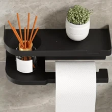 Caja y estante para pañuelos - Negro1 - Ver 3