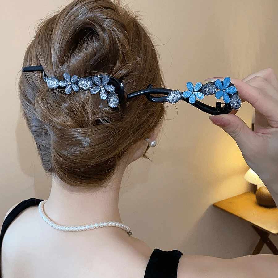 1pc Acrylic Resin Flower Minimalist Hair Clip - Multicolor - View 1