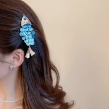 1pc Shell Fish Shaped Minimalist Fashion Hair Clip (Duck Clip) - Multicolor - View 1