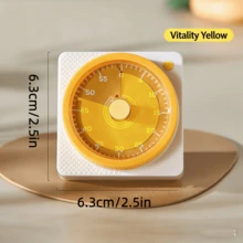 1pc Mechanical Magnetic Kitchen Timer, Visualized Time Management, Batteryless, Mechanical Visual Timer, Magnetic Kitchen Cooking Student Learning Time Manager, Kitchen Anti-Scorch Gadget - Multicolor - View 8