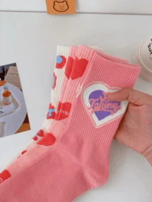 6 Pairs Breathable Moisture-Wicking Sports Crew Socks - Multicolor - View 3