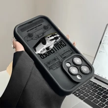 Esta funda para teléfono con estampado del Dodge Challenger es compatible con Apple  16E/15/14/13/12/11/PRO/PLUS/PROMAX/MINI, S/A/M/NOTE, S/G/EDGE/E, Transition Spark/HANTOM/CAMON/INFINIX, Honor 400/PLAY/X/Y, OPPO Reno/A/F, 14/Redmi/POCO/NOTE y otros modelos. Está fabricada con TPU transparente, sencillo, elegante y resistente. Es una opción ideal para San Valentín, Halloween, Navidad, para uso personal o como regalo. - Café integral - Ver 3