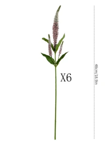 1/3/6支装仿真白色鼠尾草花，48厘米假花，适用于墙面、客厅、卧室、婚礼、派对、桌面、家居、厨房、书桌、中心装饰、办公室、花园、户外、房屋、庭院装饰，四季皆宜。 - 粉色 - 查看 9