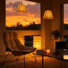1 buah Lampu Gantung Rotan, Lentera LED Luar Ruangan, Beroperasi dengan Baterai (Baterai Tidak Termasuk), Dekorasi Gaya Boho Skandinavia, Cocok untuk Halaman, Teras, Taman, Balkon, Kafe, dan Toko Buku - kotak baterai - View 11