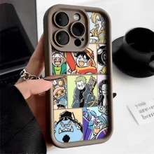 Esta funda para teléfono con diseño de dibujos animados de One Piece es compatible con Apple  16E/15/14/13/12/11/PRO/PLUS/PROMAX/MINI, S/A/M/NOTE, S/G/EDGE/E, Transition Spark/HANTOM/CAMON/INFINIX, Honor 400/PLAY/X/Y, OPPO Reno/A/F, 14/Redmi/POCO/NOTE y otros modelos. Está hecha de TPU transparente, sencillo, elegante y duradero. Ya sea para San Valentín, Halloween, Navidad, para uso personal o como regalo, es una opción ideal. - Blanco - Ver 2