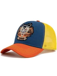 JZML 1pc Unisex Letter Embroidered Trucker Cap - A - View 17