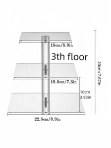 Giá trưng bày bánh nhiều tầng hình tròn bằng acrylic, thích hợp cho tiệc cưới, sinh nhật, tiệc tráng miệng và các dịp lễ khác. - Trong sáng - Xem 8