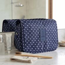 Travel Organizer With Hook, Multiple Compartments, Waterproof, Compact, Foldable, Ideal For Cosmetics, Accessories, Makeup, Premium Design - 葡萄酒花 - 查看 8
