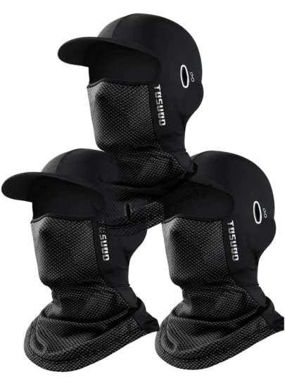 3 Piezas / 2 Piezas / 1 Pieza Máscara, Protector de cuello de enfriamiento de verano para la cabeza, Bufanda protectora solar para motocicleta y esquí para hombres y mujeres, Cubierta de cuello de enfriamiento a prueba de viento de verano, Bufanda de motocicleta y esquí para hombres y mujeres