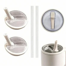 1 pieza Tapa con pajita de repuesto para vaso de 40 onzas, nueva tapa de repuesto transparente a prueba de fugas 2024, accesorio antiderrame para vaso - Multicolor - Ver 7