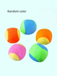1 Set Family Fun Sticky Ball Game Set, 2 Vests + 10 Balls, Throwing Sticky Ball Chase Bean Bag Toss Game, Suitable For Family, Friends, Outdoor Group Activities [Random Color] - Multicolor - View 7