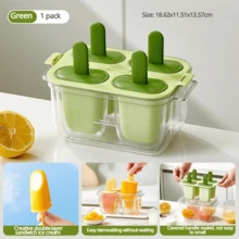 SMEGGEMS 家用棒棒冰模具 雙層冰塊托盤 DIY 冰淇淋工具 附蓋與手柄密封防漏冰盒 - 粉色 - 查看 2