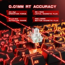 ATTACK SHARK X68HE PRO 快速触发无线游戏键盘和 X11 鼠标，8K 回报率，霍尔效应磁吸式按键键盘，三模式鼠标带磁吸式充电底座，22000 DPI，包含防滑鼠标垫 - 查看 3