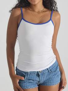 Kit Of 2 Women's Cropped Tank Tops, Basic Summer Style, Spandex - 查看 3