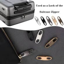 5/12pcs Zipper Lock Clips With Theft Deterrent,Household Essentials Zipper Pull Replacement.Outdoor Travel Essentials. - Gold (5 Pieces) - View 3