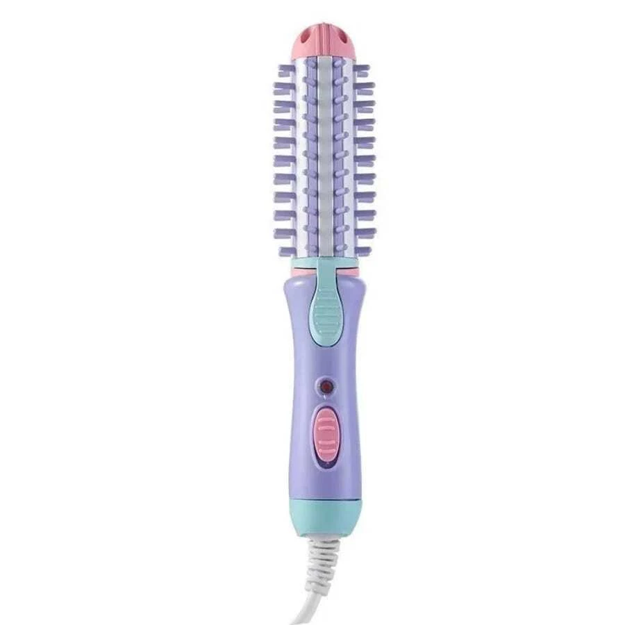 Mini Portable Hair Curling Brush, Straightener, Dual Voltage - Lilac (mini) - View 1