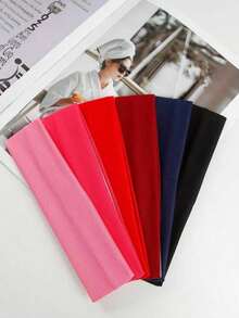 男女通用瑜伽弹力头带，运动健身头带，糖果色头带，防滑弹力头带，纯色头带。适合瑜伽、跑步、健身和其他运动。柔软面料，聚酯纤维，休闲设计，四季皆宜。夏季发饰，沙滩发带，度假吸汗带，假日旅行必备。 - 彩色 - 查看 3