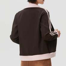 adidas originals TRACK TOP Logo條紋拉鍊長袖外套外套 女款 - 咖啡棕 - 查看 2