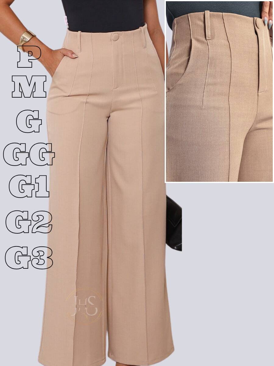 Women's High-Waisted LuisTwill Formal Pantaloons - Beis - Ver 1