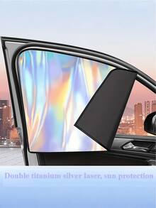Tấm che nắng cửa sổ ô tô không cần khoan, phù hợp cho mọi mùa và tương thích với hầu hết các loại xe, bao gồm sedan, SUV và xe tải. Dễ dàng lắp đặt và có thể gấp gọn. - A - Xem 3
