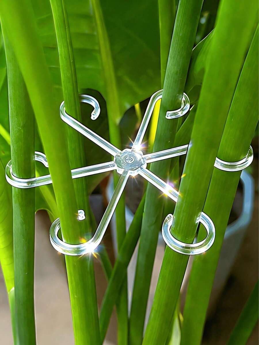 1个植物支架，坚固的攀援植物茎夹，藤蔓固定器，室内花茎固定器，塑料园艺工具，适用于攀援植物，可用于露营/婚礼/花园装饰/卧室装饰/房间装饰/家居装饰/秋季装饰/情人节/复活节