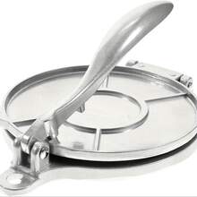 Corn Tortilla Maker, 8inch Aluminum Corn Tortilla Maker, Flour Corn Tortilla Maker,  Flatbread Maker, Pancake Maker, Corn Tortilla Maker, Corn Roll Maker, Flatbread Maker, Corn Tortilla, Pizza, Dumpling, Bread Dough Press Machine (Silver) - 銀色 - 查看 3
