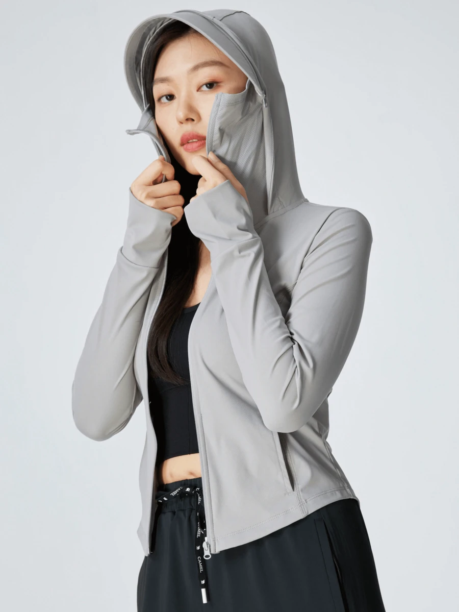 CAMEL CROWN Women's Sunscreen Clothing, Lightweight And Breathable Original Yarn Sun Protection Outdoor Jacket For Spring/Summer - Cycle Gray - View 1