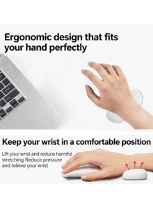 Ergonomic Silicone Office Anti-Slip Cute Keyboard & Mouse Wrist Rest Support Pad, Universal Comfortable Hand Rest - View 6