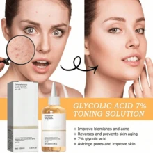 Glycolic Acid 7% Toner,Glycolic Sour 7% Toning, Facial Exfoliation Astringe Pores, Solution For Blemishes And Acne, Rejuvenate Your Skin(3.38 Fl.Oz) - 黃色 - 查看 2