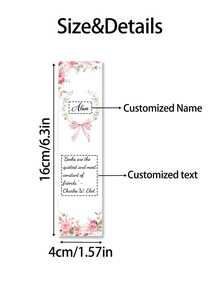 Customized Personalized Paper Bookmarks, Can Customize Name Text Bookmarks, Ideal Gift For Book Lovers, Wedding, Birthday, Anniversary - Multicolor - View 6